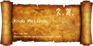 Knab Melinda névjegykártya